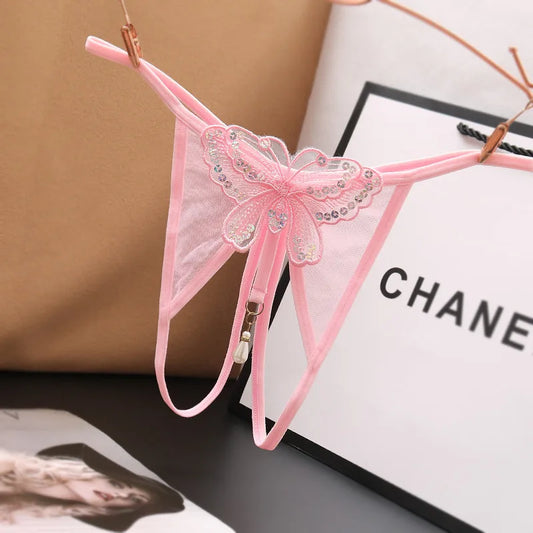 Butterfly Desire – String Brodé Érotique
