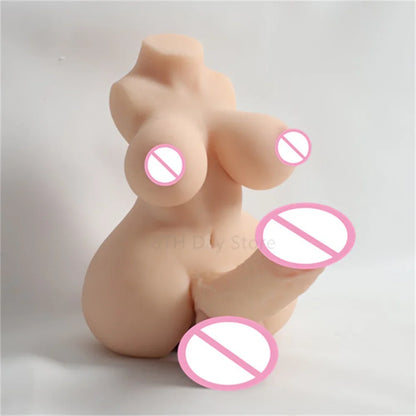 "TransFusion Duo" – Torse Masturbateur 2-en-1 avec Vagin  Dildo Réaliste