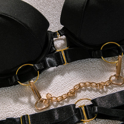 Eclipse Métallique – Ensemble Lingerie 5 Pièces