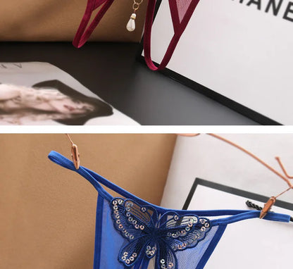 Butterfly Desire – String Brodé Érotique