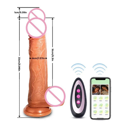 "SatisfyMax" – Vibrateur Télescopique Chauffant avec Contrôle à Distance pour Stimulation Réaliste