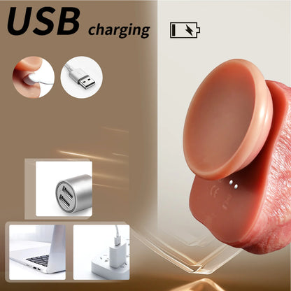 "PleasureX" – Vibrateur Telescopique à Pénétration Double et Contrôle à Distance