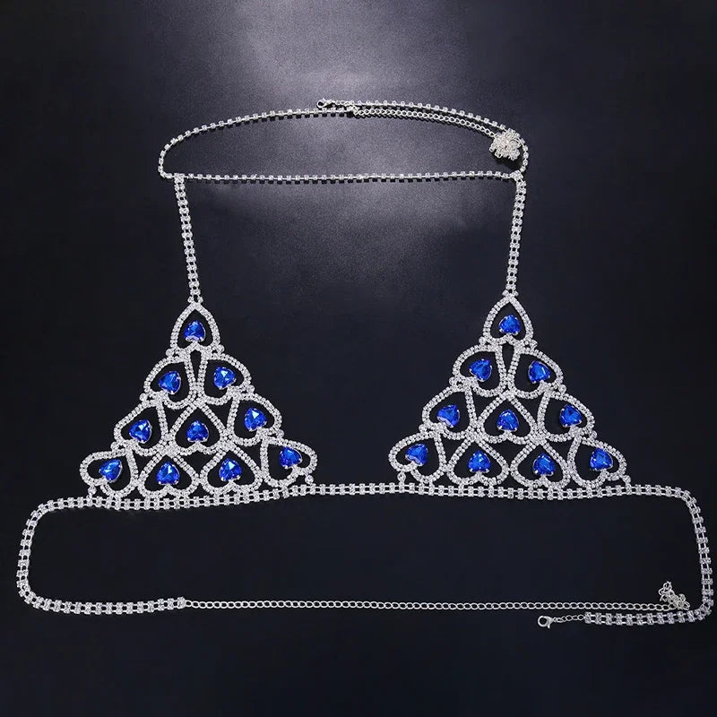 Blue Gem – Chaîne de corps Sexy & Élégante