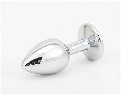 "CrystalSteel" – Plug Anal en Acier Inoxydable avec Base en Cristal