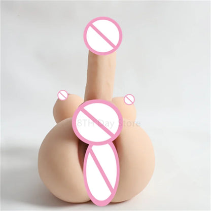 "TransFusion Duo" – Torse Masturbateur 2-en-1 avec Vagin  Dildo Réaliste
