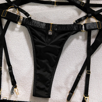 Eclipse Métallique – Ensemble Lingerie 5 Pièces