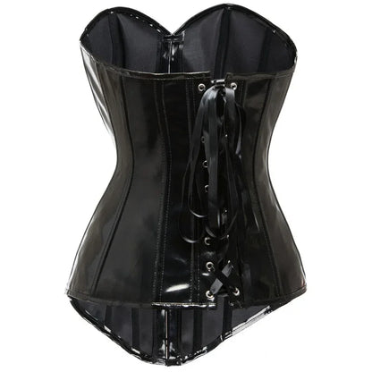 Velvet Night – Corset Vinyle Brillant