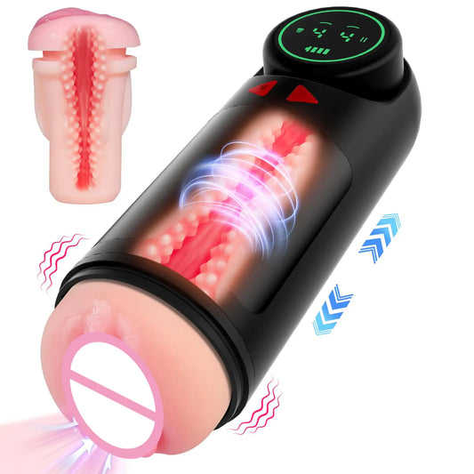 "ThrustX Pro" – Masturbateur Automatique à Vagin Réaliste avec Vibration et Succion