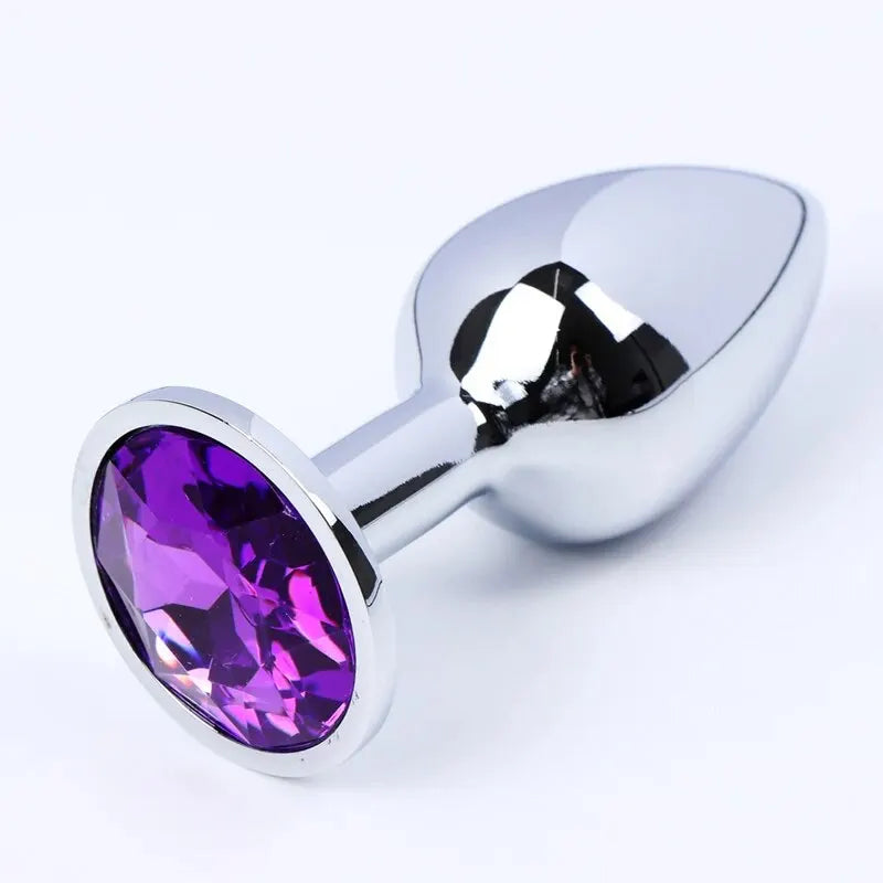 "CrystalSteel" – Plug Anal en Acier Inoxydable avec Base en Cristal