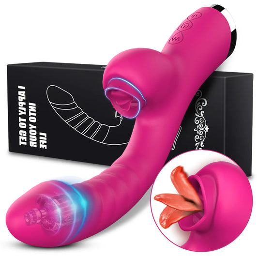 "LickWave" – Vibromasseur 2-en-1 avec Langue Léchante