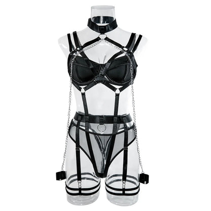 "Obsession Chain" – Ensemble Bondage Érotique 4 Pièces