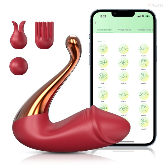 "VibeSync" – Vibrateur Dildo avec Contrôle Bluetooth et Stimulation G-Spot