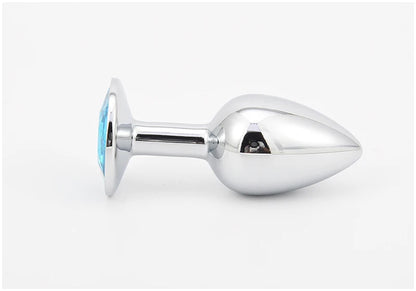 "CrystalSteel" – Plug Anal en Acier Inoxydable avec Base en Cristal