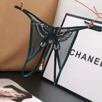 Butterfly Desire – String Brodé Érotique
