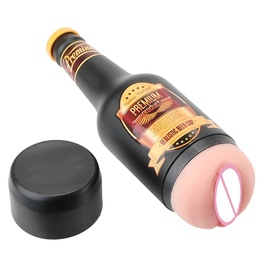 "BeerLover Cup" – Masturbateur Bouteille de Bière avec Vagin Réaliste en Silicone