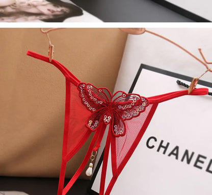 Butterfly Desire – String Brodé Érotique