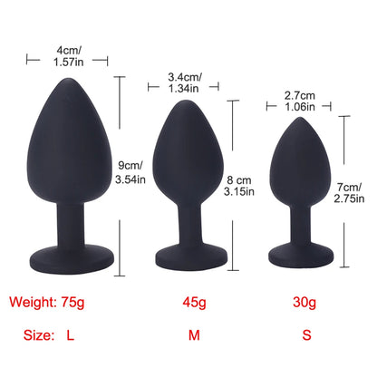 "SilkPlug" – Plug Anal en Silicone Unisexe avec 3 Tailles Ajustables
