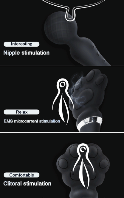 "ShockWave Wand" – Vibromasseur AV & Électrostimulation