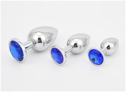 "CrystalSteel" – Plug Anal en Acier Inoxydable avec Base en Cristal