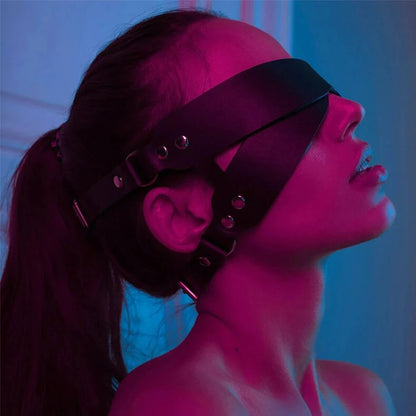 Masque Érotique en Simili Cuir – Accessoire BDSM et Cosplay
