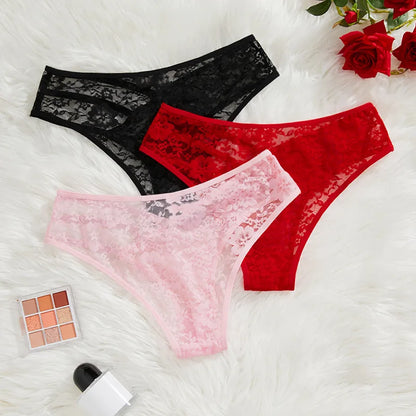 "Floral Whisper" – Culotte Sexy en Dentelle Transparente