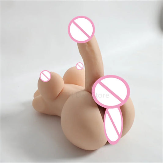 "TransFusion Duo" – Torse Masturbateur 2-en-1 avec Vagin  Dildo Réaliste