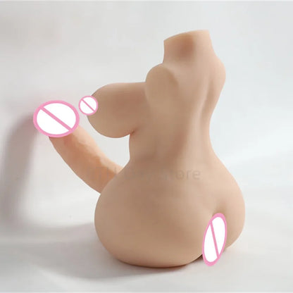 "TransFusion Duo" – Torse Masturbateur 2-en-1 avec Vagin  Dildo Réaliste