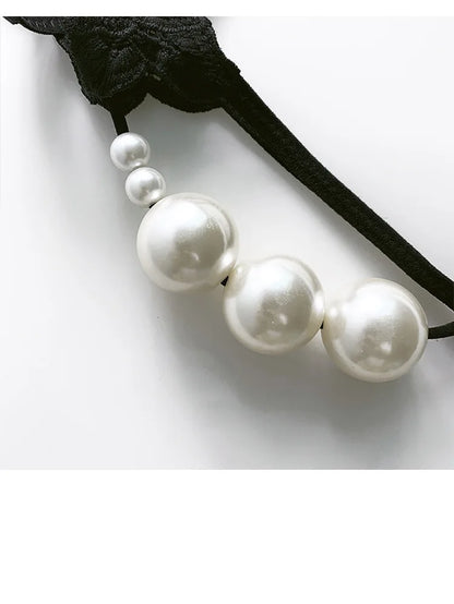 "Pearl Bliss" – String Érotique à Perles Massantes