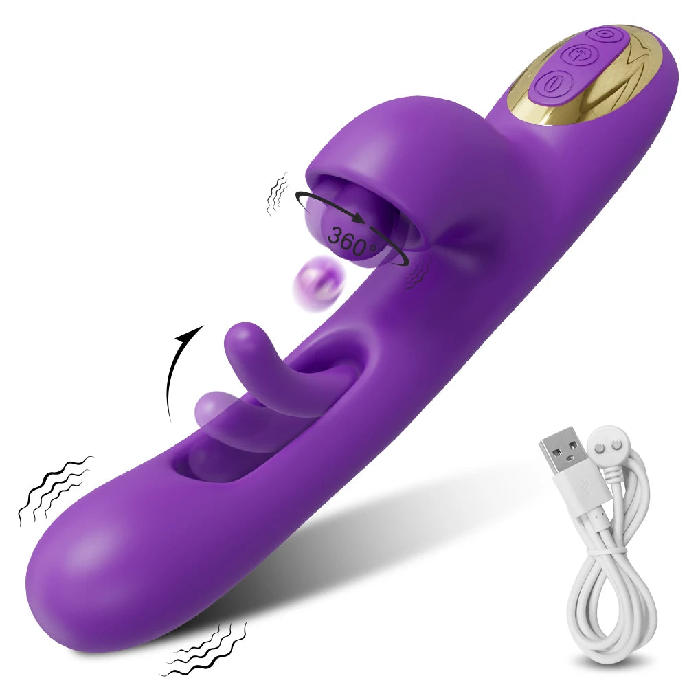 "Tap & Vibe" – Vibrateur G-Spot avec Fonction Tapping et Stimulation du Clitoris