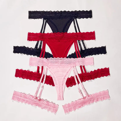 "Lace Elegance" – G-String Sexy Plus Size avec Suspension