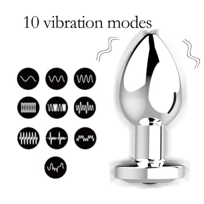 "Remote-Controlled Vibrating Metal Anal Plug" – Plaisir à Distance et Vibrations Multiples