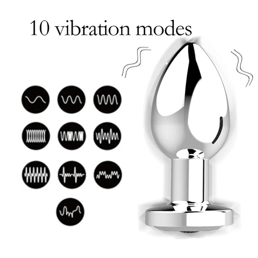 "Remote-Controlled Vibrating Metal Anal Plug" – Plaisir à Distance et Vibrations Multiples