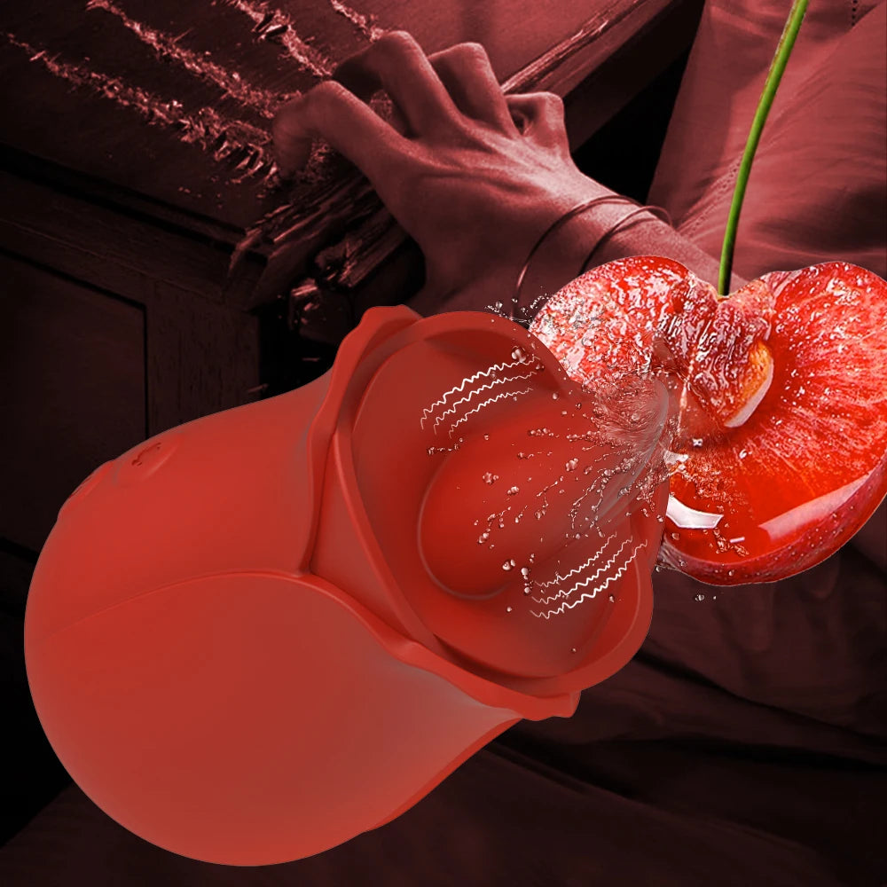 "RoseLick" – Vibrateur Licking Tongue pour Stimulation du Clitoris et des Mamelons