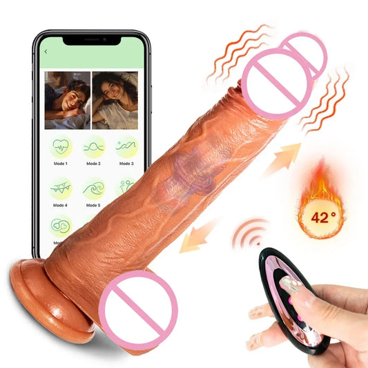 "SatisfyMax" – Vibrateur Télescopique Chauffant avec Contrôle à Distance pour Stimulation Réaliste