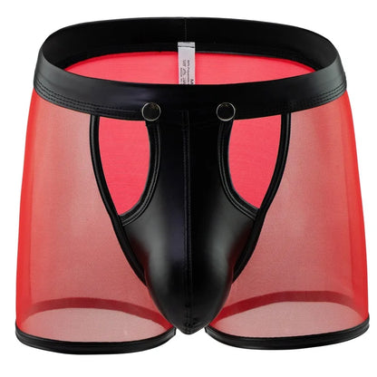 "Shadow Luxe" – Boxer Transparent avec Poche Amovible