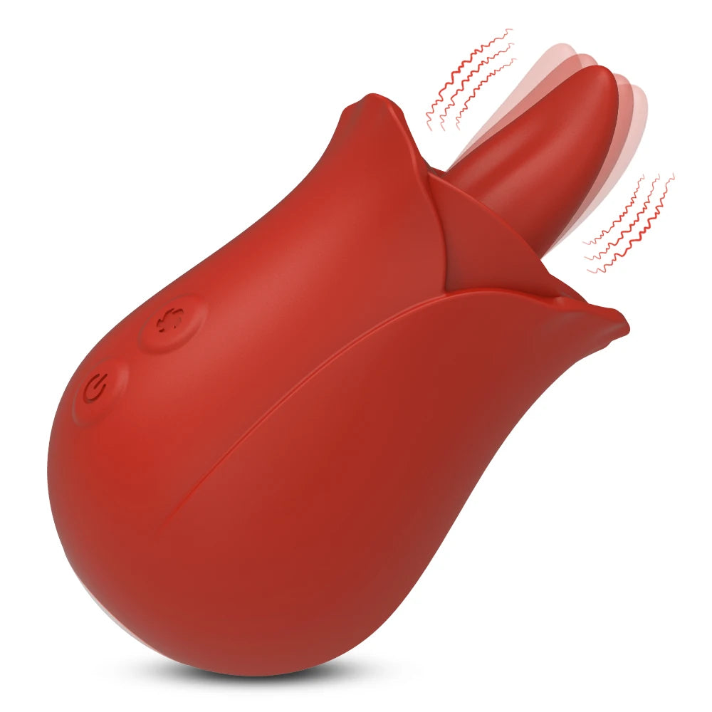 "RoseLick" – Vibrateur Licking Tongue pour Stimulation du Clitoris et des Mamelons