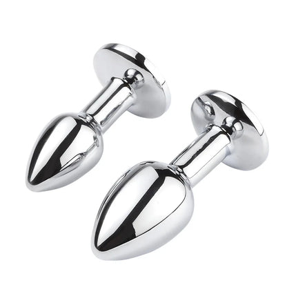 "Heart-Shaped Stainless Steel Butt Plug" – Bijou Anal Élégant en Métal Lisse