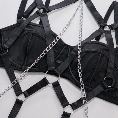 "Obsession Chain" – Ensemble Bondage Érotique 4 Pièces
