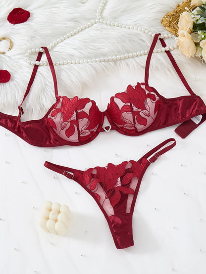 "Floral Elegance" – Lingerie Set Exquisit en Dentelle