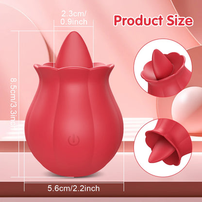 "RoseLick" – Vibrateur Licking Tongue pour Stimulation du Clitoris et des Mamelons