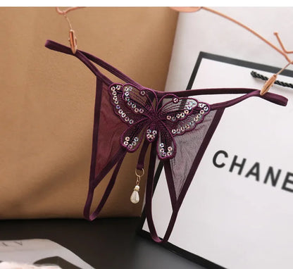 Butterfly Desire – String Brodé Érotique